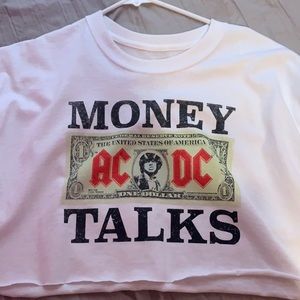 Money talks ACDC crop top